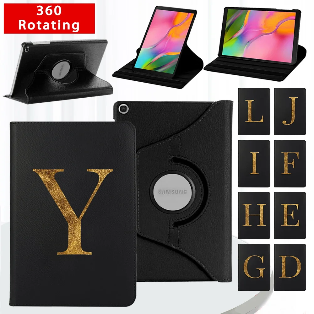 

For Samsung Galaxy Tab A8 10.5" X200/S6 Lite 10.4" P610 360 Rotating Case Tab A7 10.4" T500/Tab A 10.1" 2019 Leather Stand Cover