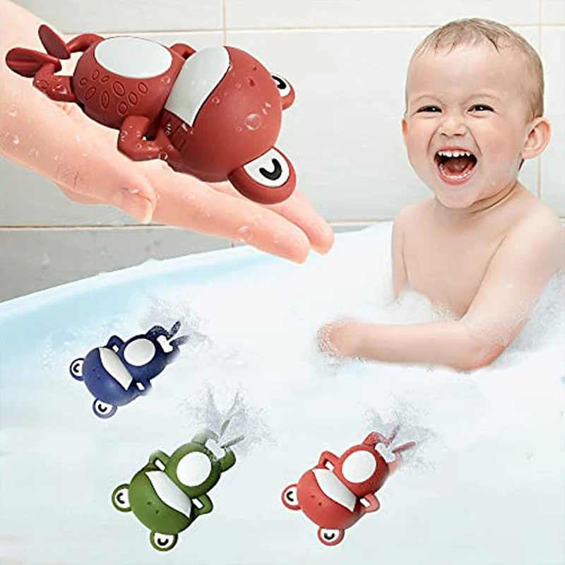 

Bath Frogs for Kids Swimming Frog Clockwork Toys Floating Bathtub Toy Kids Water Bathtime Fun Birthday Gift for Toddlers