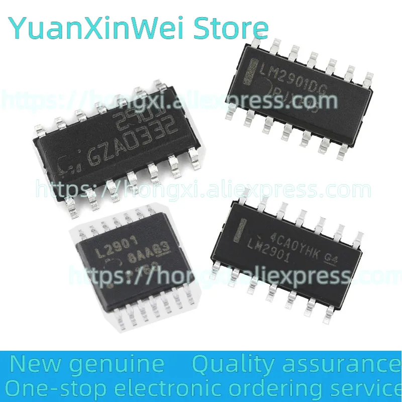 

10PCS LM2901 LM2901DR DR2G DT PWR TSSOP14 SOP14 Four-way differential voltage comparator IC chips