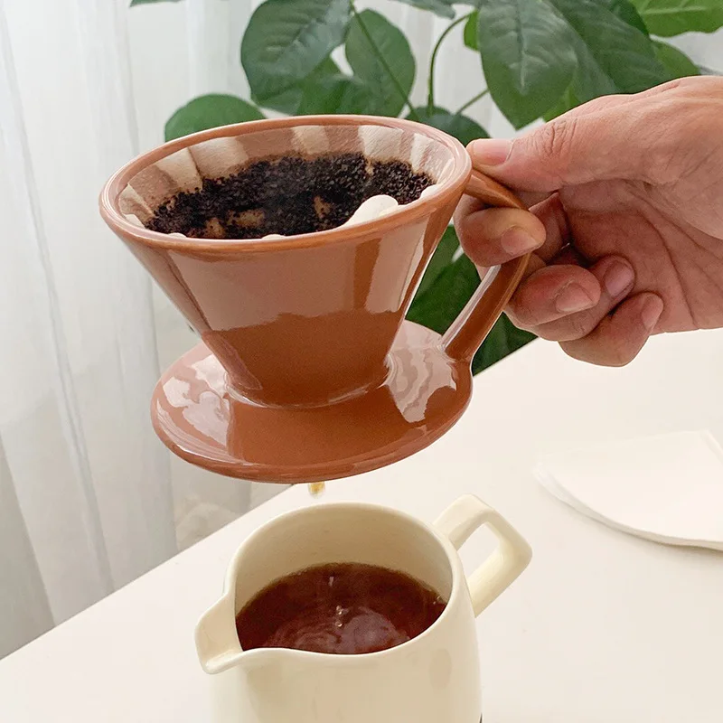 Керамический набор для выпечки кофе V-образная капельница с чашкой керамическая