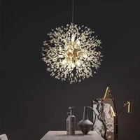 modern led dandelion chandelier interior decor hanging lamp dining table kitchen island pendant lamp living room bar cafe light