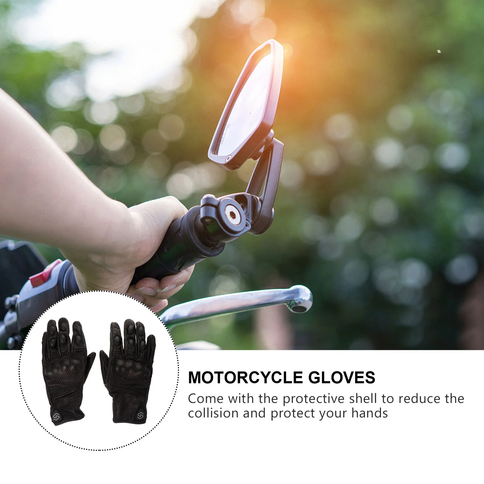 

1 Pair Motorcycle Gloves Outdoor Sports Gloves Touch (Black)