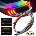 Сверхъяркий красный потоковый мигающий дополнительный автомобильный третий стоп-сигнал OKEEN задний стоп-сигнал с высоким креплением 12 В полоса поворота автомобиля