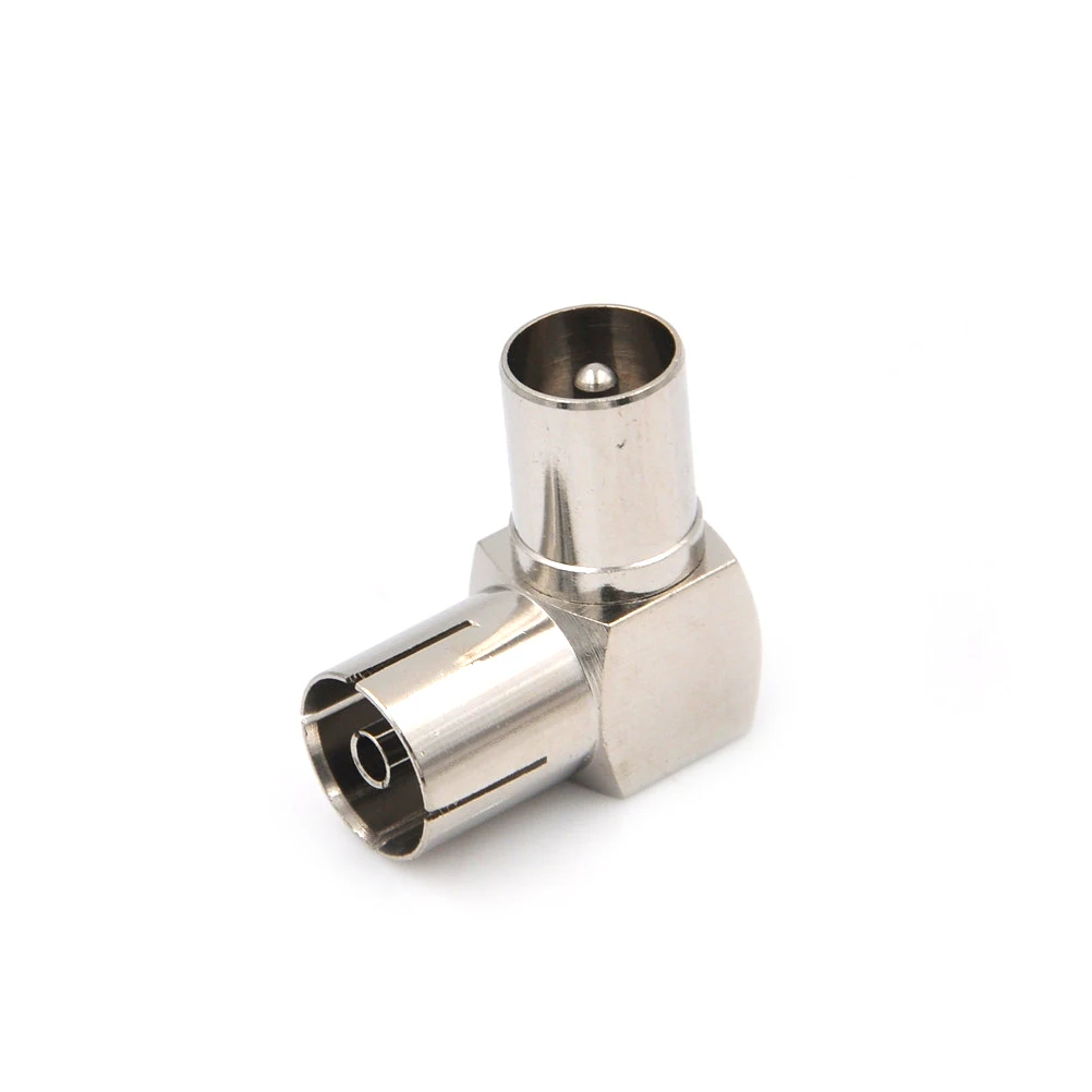 

TV male plug to F female jack 90 degrees head right angled bending type cable TV antenna connector