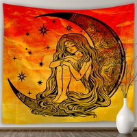 psychedelic sun banners flag kawaii room decor tapestry wall hanging painting home decor psychedelic tapiz witchcraft tapestries