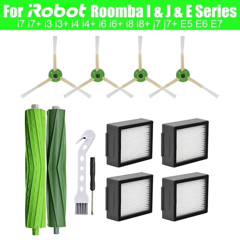 

IG-Replacement Parts For Irobot Roomba I7 I3 I4 I6 I8 J7 E5 E6 E7 Robot Vacuum Cleaner HEPA Filter Main Brush Side Brush