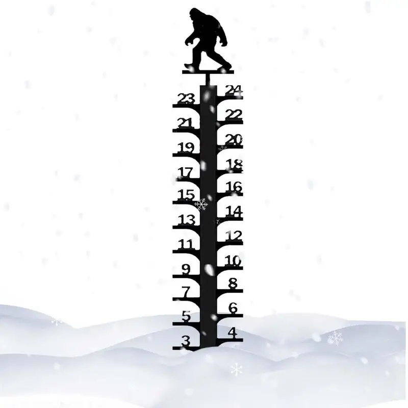 

Мерная палочка для снега, 24 дюйма, металлическая подставка в виде снежинки для двора, Рождественский дождемер, украшение для улицы, подарок