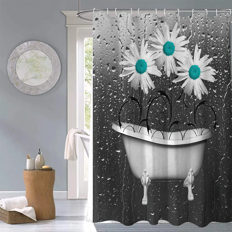 

Ashou Cartoon Bathtub Shower Curtain for Bathroom Waterproof Shower Curtain Bathroom Curtains 180x200 Sunflower Shower Curtain