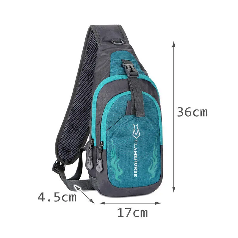 Men Women Nylon Sling Bag Small Backpack Crossbody Shoulder Chest Rucksack Cycling Travel Small Waterproof Sports