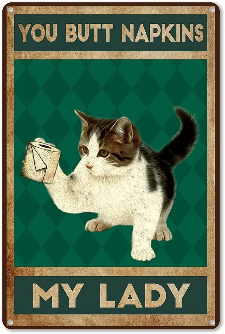 

CUTE CAT Before Coffee After Poster, Cat Poster Vintage Tin Metal Sign Bar Club Cafe Garage Wall Decor Farm Decor Art Vintage-4