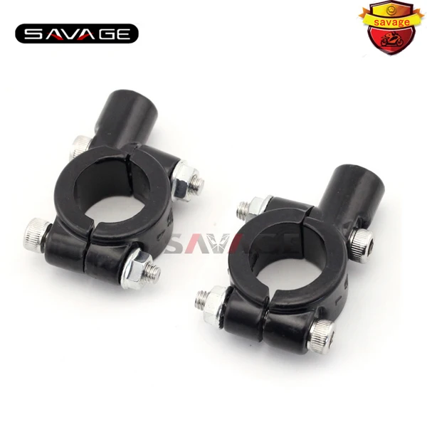 

Motorcycle/Cross-country bicycle Bar Clamp Cover with Mirror Adapter 10mmx1.25 Clockwise for 22mm 7/8" Handlebar