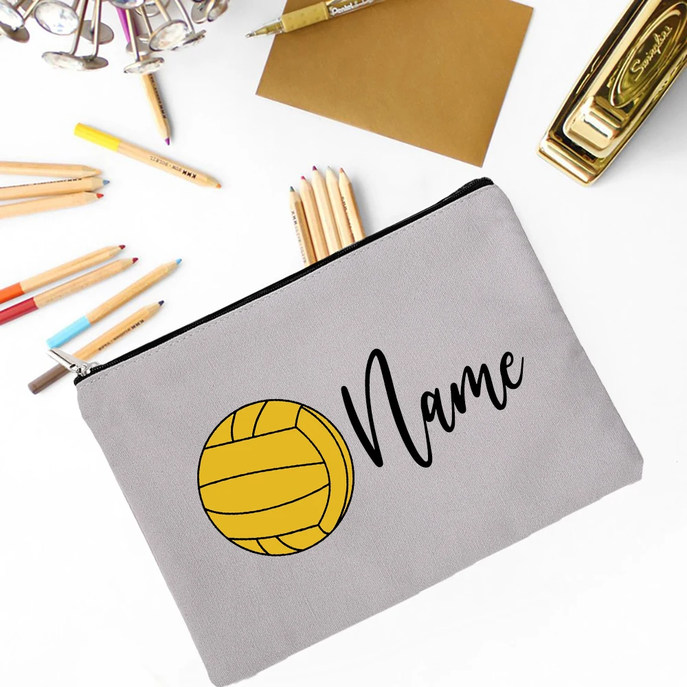 Custom Name Pencil Case School Stationery Supplies Storage Bags Personalised Football Pencil Bag Christmas Birthday Gift for Kid