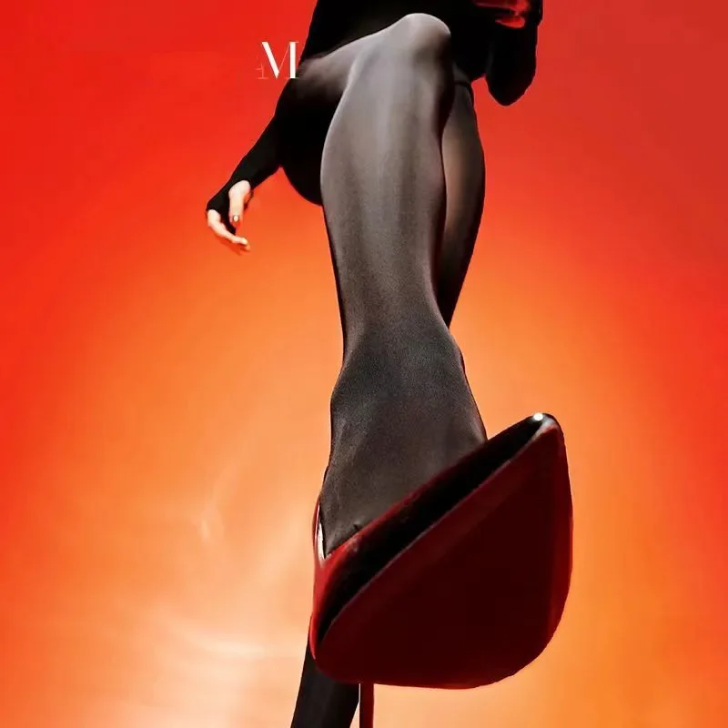 Прямые черные шелковые чулки с фабрики высокая эластичность мягкая текстура