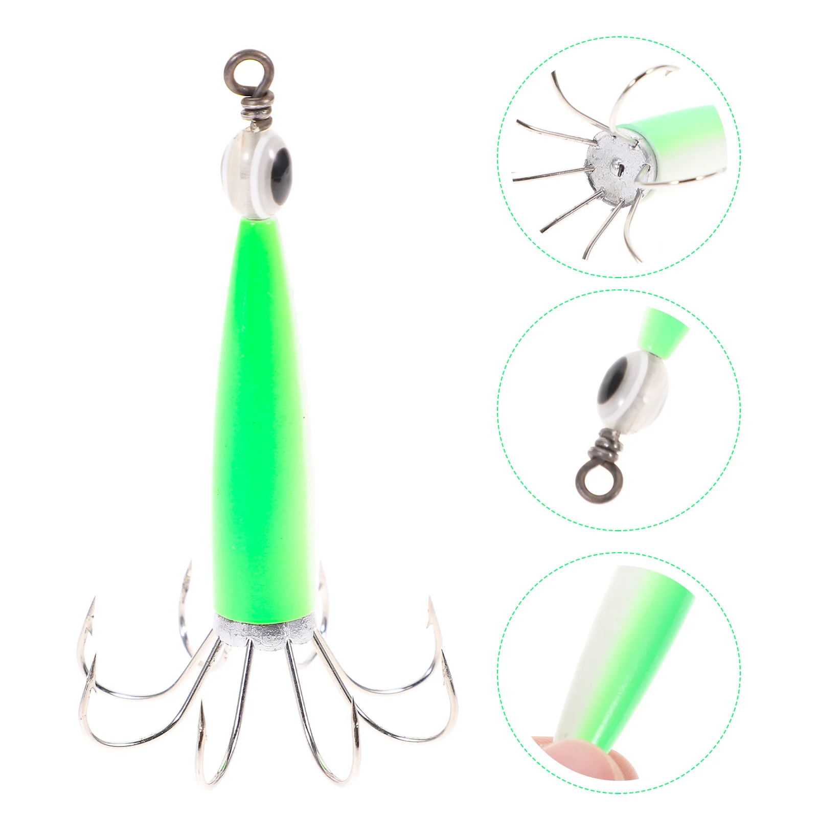 

Octopus Squid Hook Bionic Fishing Lure Luminous Iron Row Baits Fluorescent Accessory
