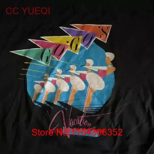 Новая популярная черная футболка The Go Gos хлопковая полный размер для Дня отца с