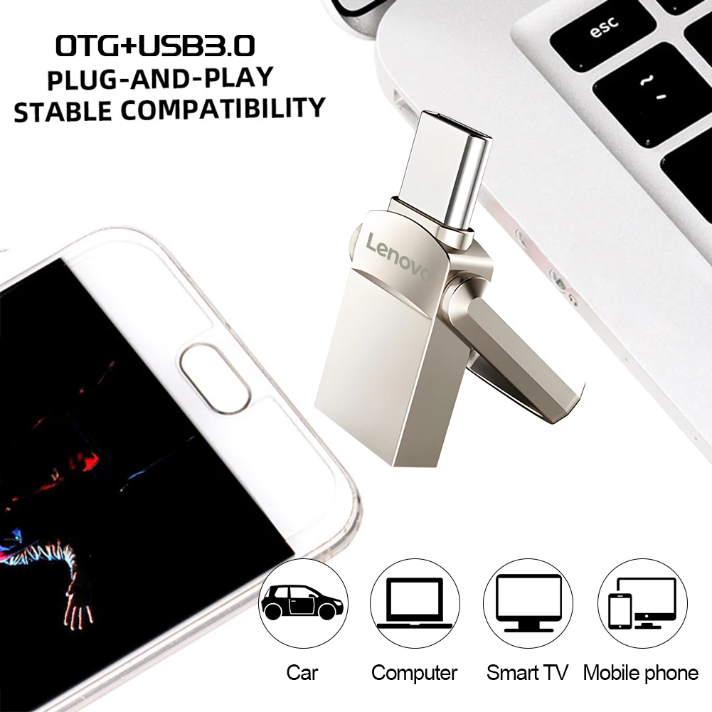 Lenovo USB 3.0 2 ТБ Pendrive Высокоскоростной флэш-накопитель 1 512 ГБ USB-накопитель OTG для
