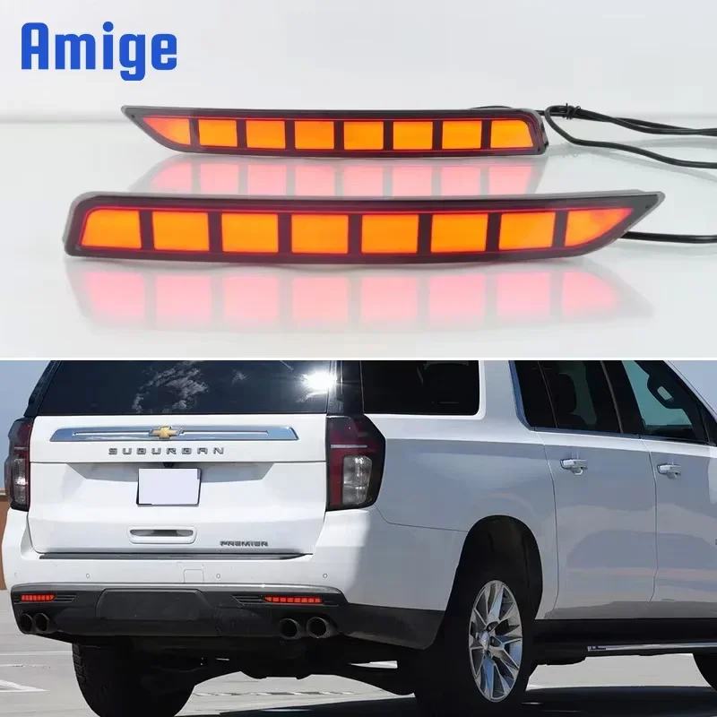 Автомобильный светодиодный задний бампер противотуманные фары для Chevrolet Suburban 2020