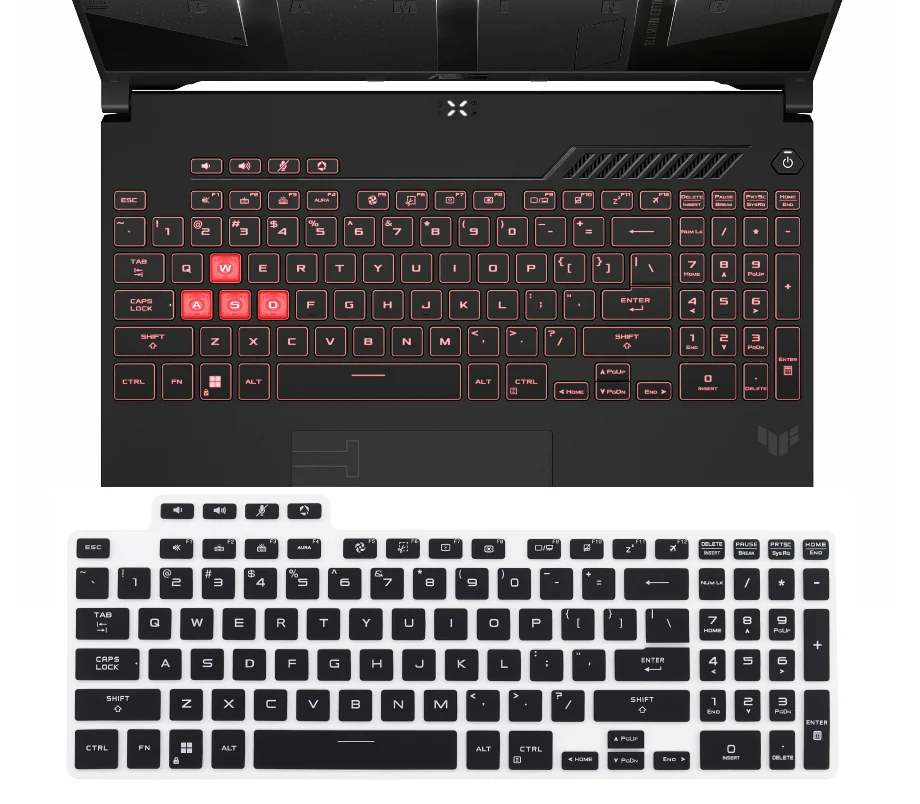 Фото Силиконовая накладка на клавиатуру для ноутбуков ASUS TUF Gaming F16 FX607VB FX607VU FX607JV FX607VJ FX607JU FA607P FA607PI FA607PV FA607PR №2