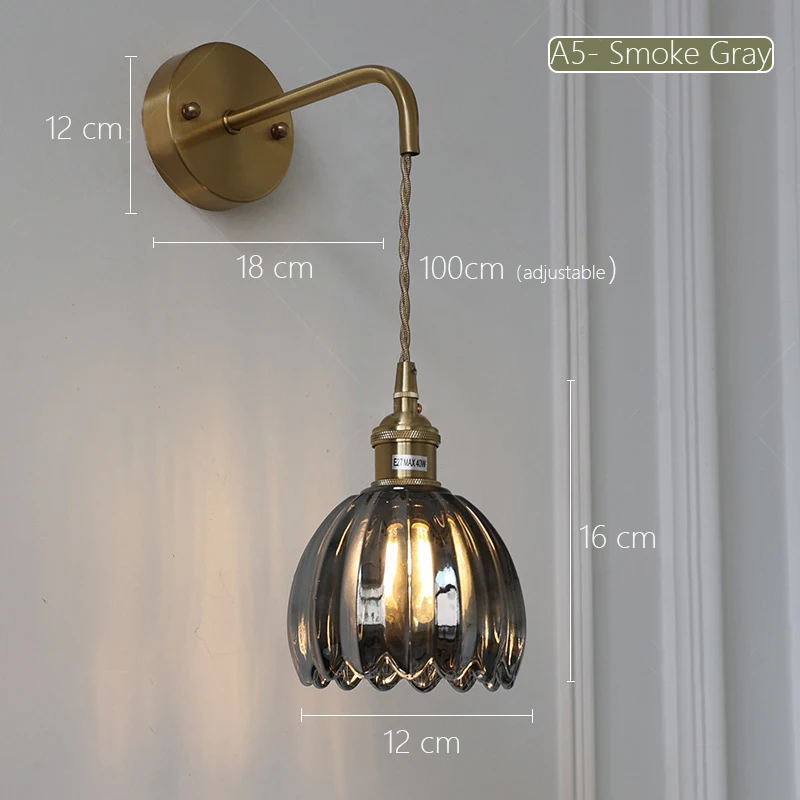 

Настенный светильник WGNUUC цветочный стеклянный