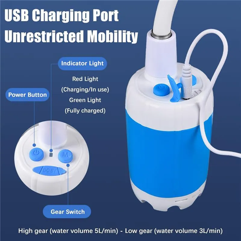 Портативная электрическая Душевая насадка перезаряжаемый распылитель для душа