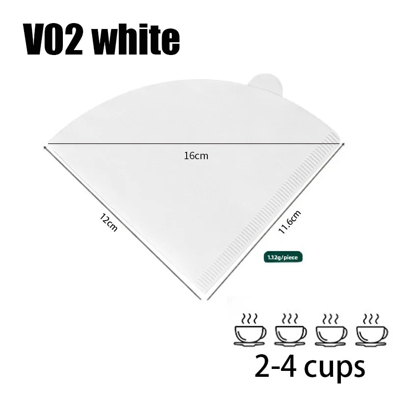 Одноразовые бумажные фильтры для кофе, 100 шт., древесная масса