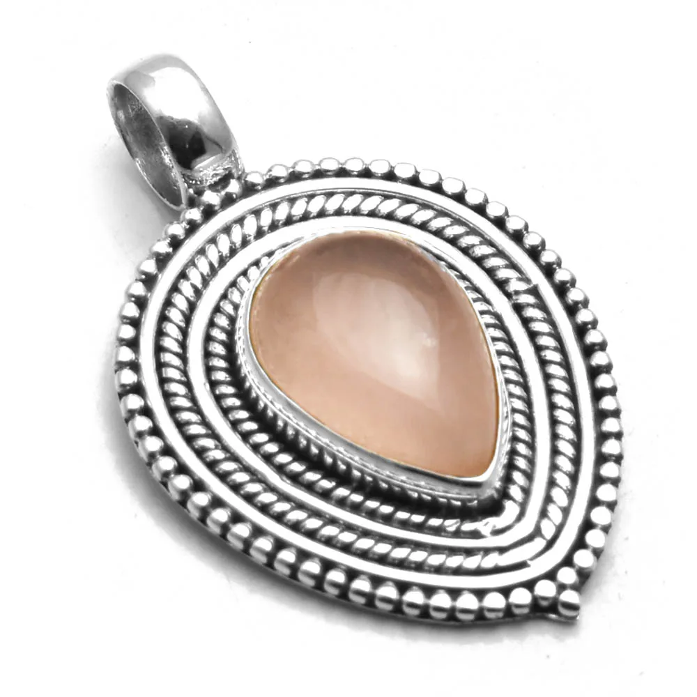 

Genuine Rose Quartz Pendant AP9225