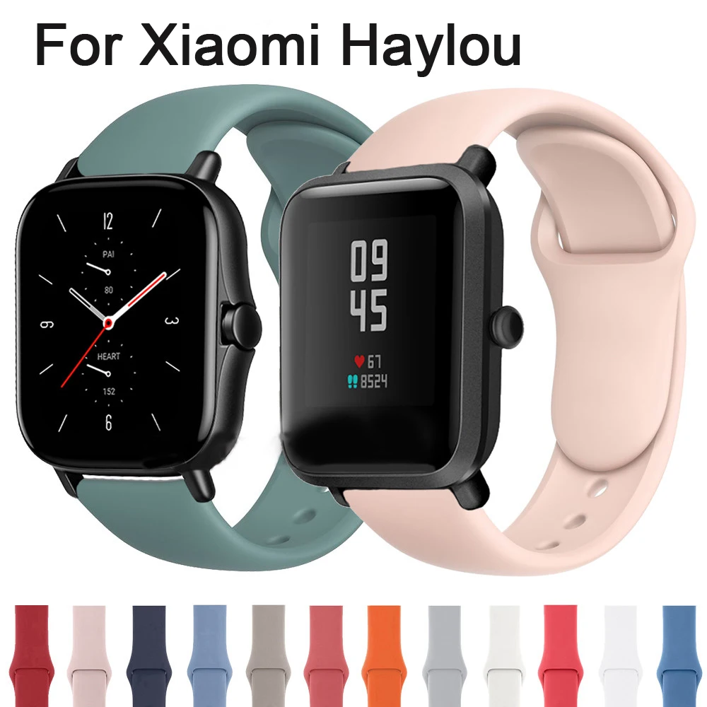 20mm 22mm Silicone Strap For Haylou GST RT2 Smart Watch Band Sport Belts For Haylou RS4 Plus RT2 LS10/LS02/RT/LS05s/RS3 Correa
