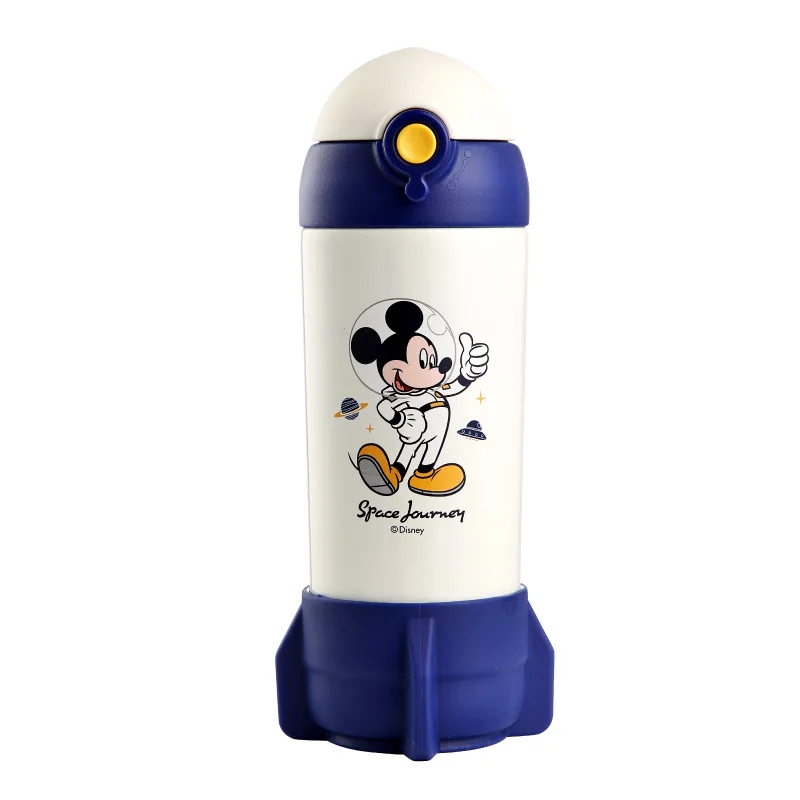 Disney Rocket Children's Straw Insulation Cup 316 Stainless Steel Water Cup Student Anti-spray Straw Cup With Cup Sleeve enlarge