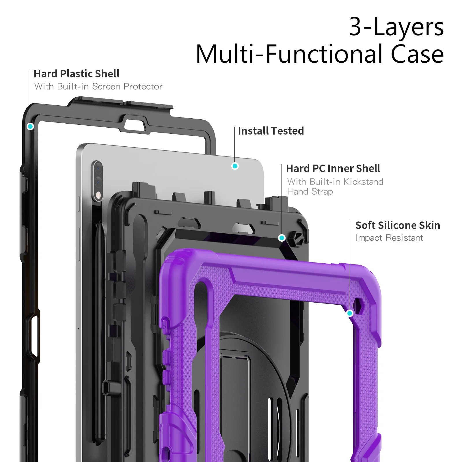 Чехол для Samsung Galaxy Tab S7 11 &quotS8 2022 планшета SM-X800 X806 T870 Гибридный противоударный чехол