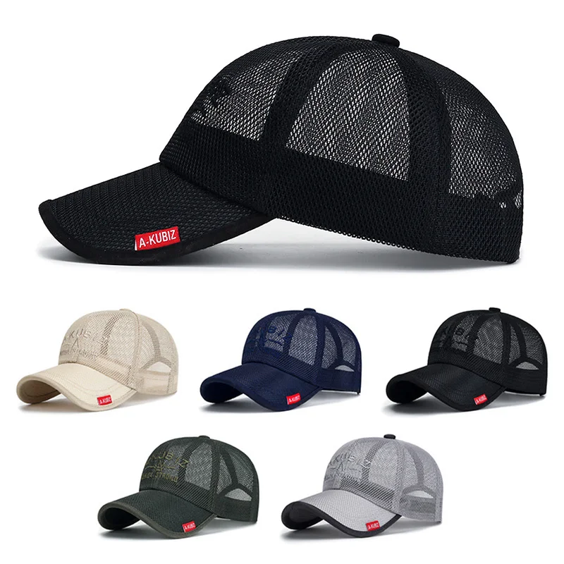

Baseball Cap Quick Dry Sun Hat Adjustable Mesh Cap Summer Mesh Breathable Men's Cap Casual Fashion Peaked Cap Outdoor cap 2022