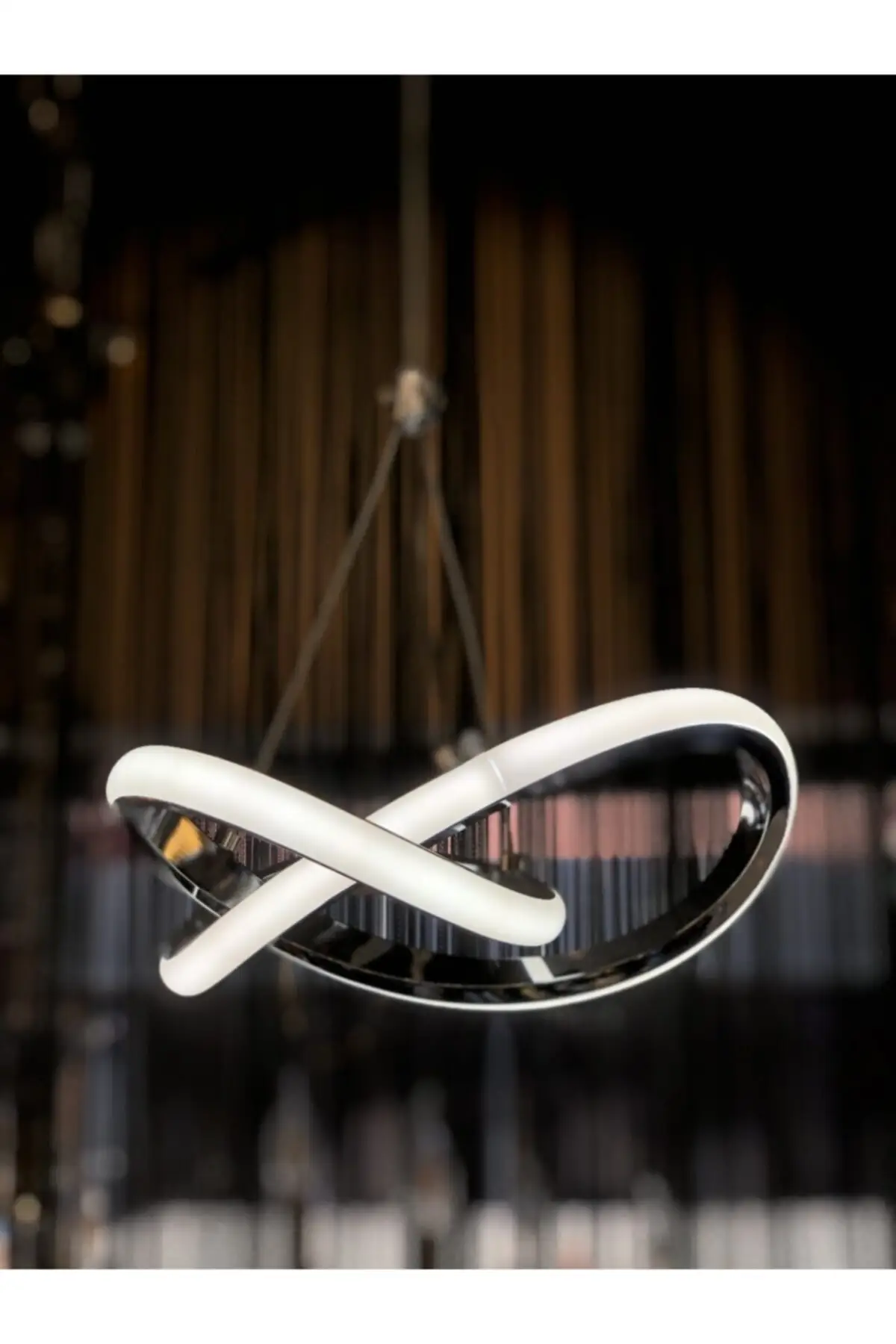 Современная Одиночная Подвесная лампа мощная светодиодная люстра хром белый