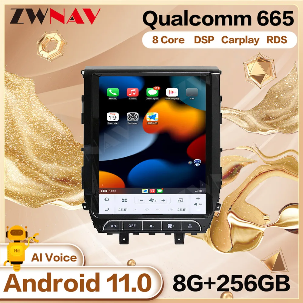 

Автомобильный мультимедийный плеер Qualcomm Tesla Screen Android 11 для Toyota Land Cruiser lc200 2016 2017 2018 2019 GPS Радио стерео