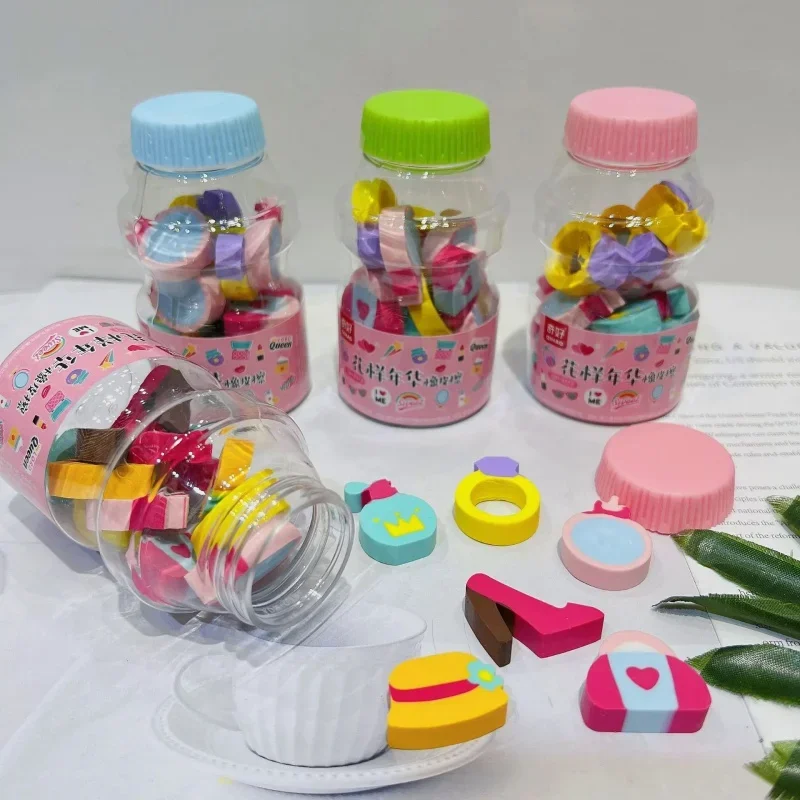 

6/set Cartoon Creative Eraser Milk Bottle Princess Dessert Ice Cream Gift Prize Student Office Supplies Stationery Wholesale