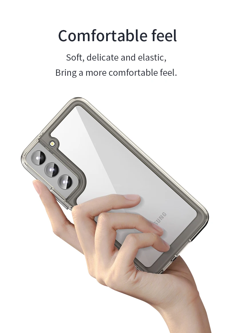 For Samsung Galaxy S22 Case For Samsung Galaxy S22 Cover Funda Hard Clear Translucent Soft Frame Bumper For Samsung Galaxy S22