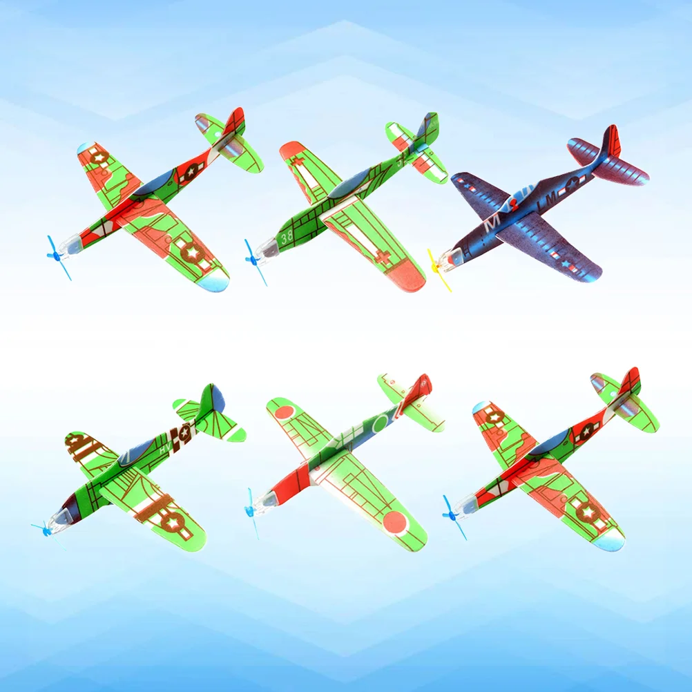 

12Pcs Children's Aerobatic Plane Glider Airplane Throwing Aircraft Outdoor Sports Flying Toy DIY Handmade Technology Small Toys