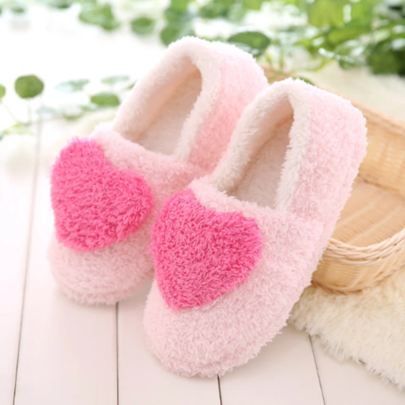 

Lovely Ladies Home Floor Soft Women indoor Slippers Outsole Cotton-Padded Shoes Female Cashmere Warm Casual Shoes