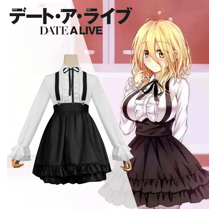 

Anime Date A Live Hoshimiya Mukuro Cosplay Costume Zodiac Tenth Elf Cute Princess Dress And Headwear Socks Accessories
