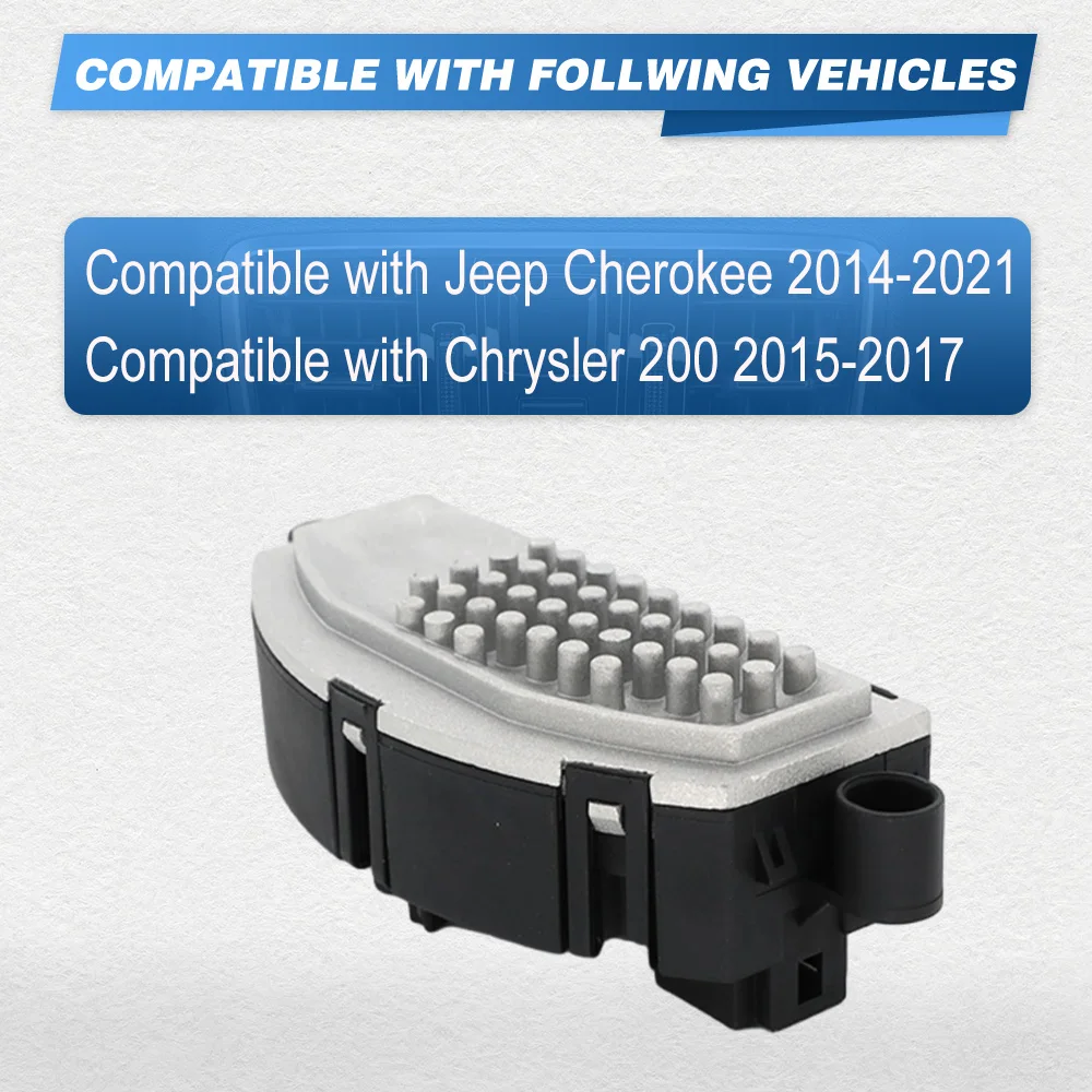 Фото Резистор двигателя вентилятора отопителя для Chrysler 200 2015-2017 Jeep Cherokee 2014-2021 гг. 68223049 AA 5Q 0907521 E 4+2 контакта №4