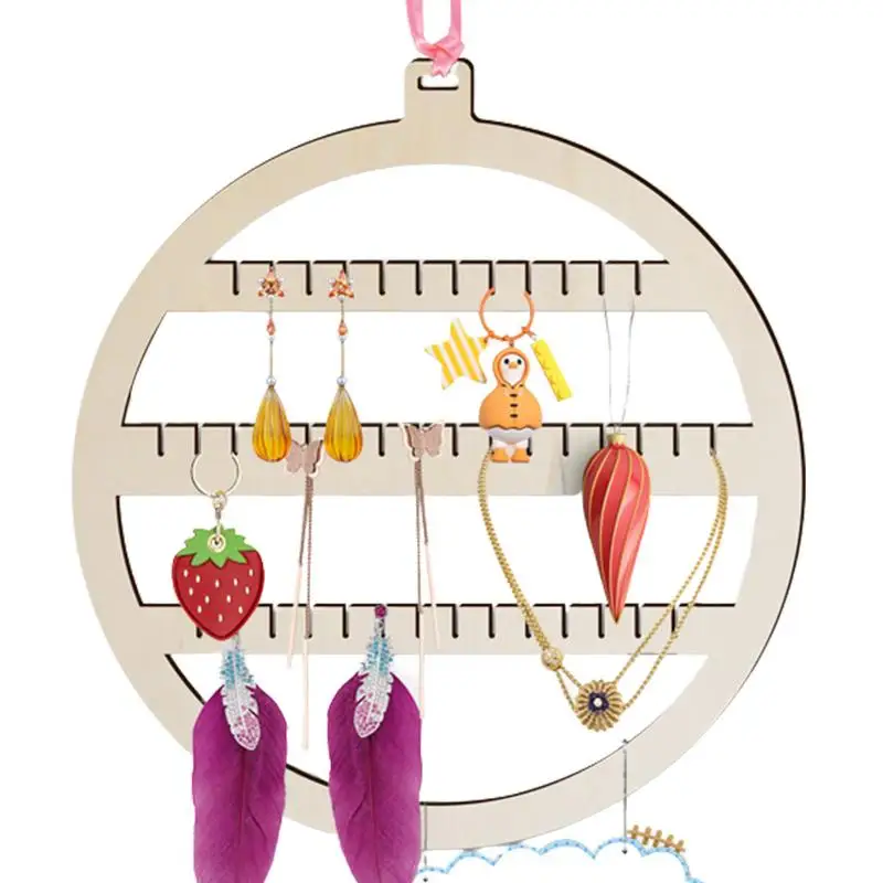 

Настенный держатель для ювелирных изделий, однотонный органайзер для ювелирных изделий, держатель для сережек, для спальни, гостиной, гостевого комнаты, браслеты на палец