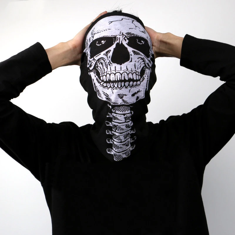 

Маска для лица с черепом, Балаклава, уличный велосипедный шарф, шейный шарф, Женский велосипедный щит для лица, повязка на голову, шарф, рыбалка, маска для лица