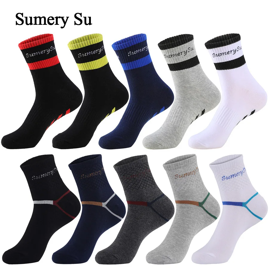 5 Pairs/Lot Running Socks Men Sports High Quality Cotton Colorful Outdoor Cycle Casual Breathable Long Sock Male Gifts 5 Styles