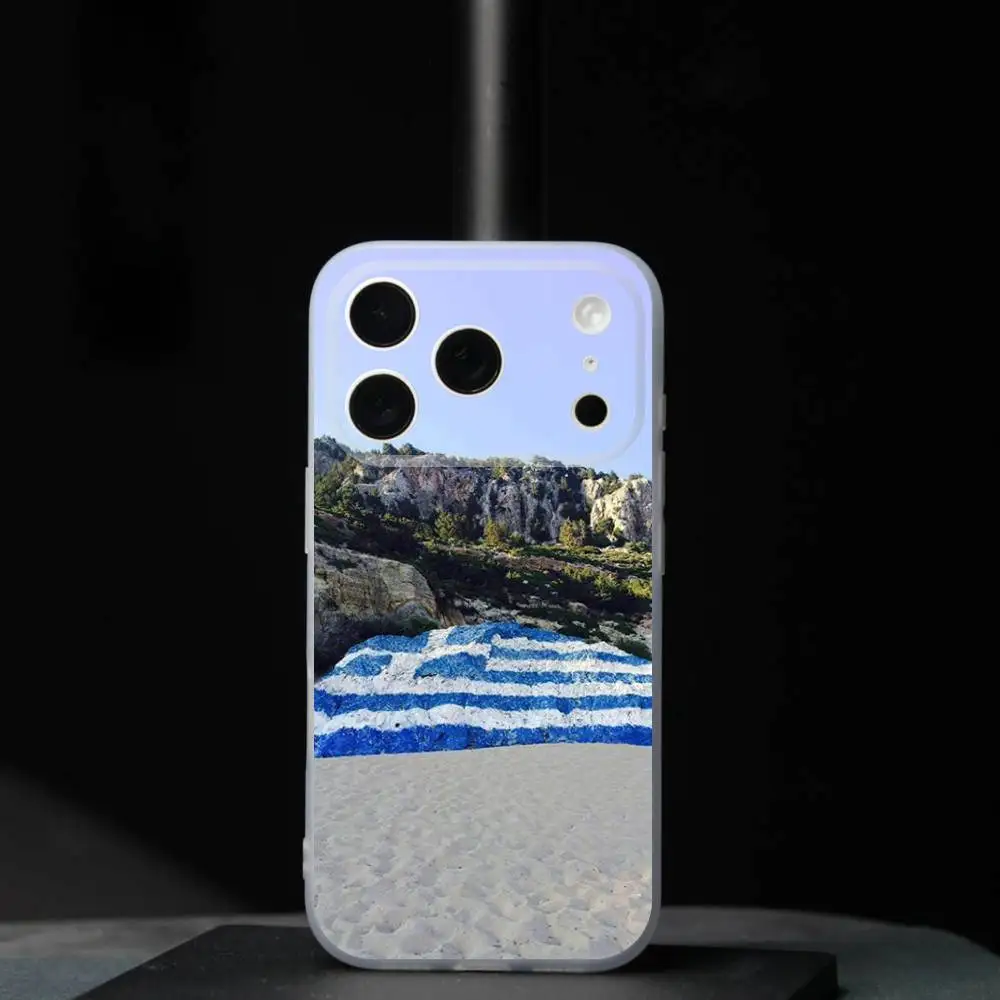 Фото Чехол для iPhone 17, 16, 15, 14, 13, 12, 11, Pro, Max, Plus, Mini, SE4, SE2 с магнитным креплением MagSafe и картой флага Греции №3