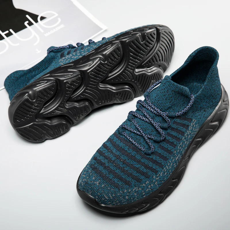 

Кроссовки мужские дышащие, повседневная теннисная обувь для ходьбы, оригинальные легсветильник, синие, большие размеры, 2022