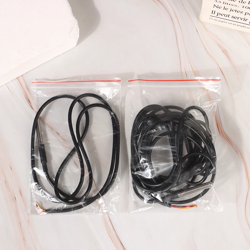 Waterproof DS18B20 Stainless Steel Package 1M 3M 18B20 Wire Thread Temperature Probe Sensor