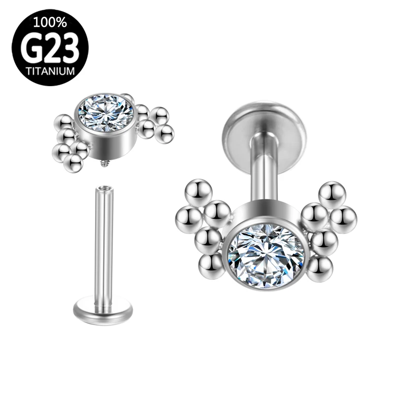 Серьги-гвоздики в виде Козелка кристаллов G23 |