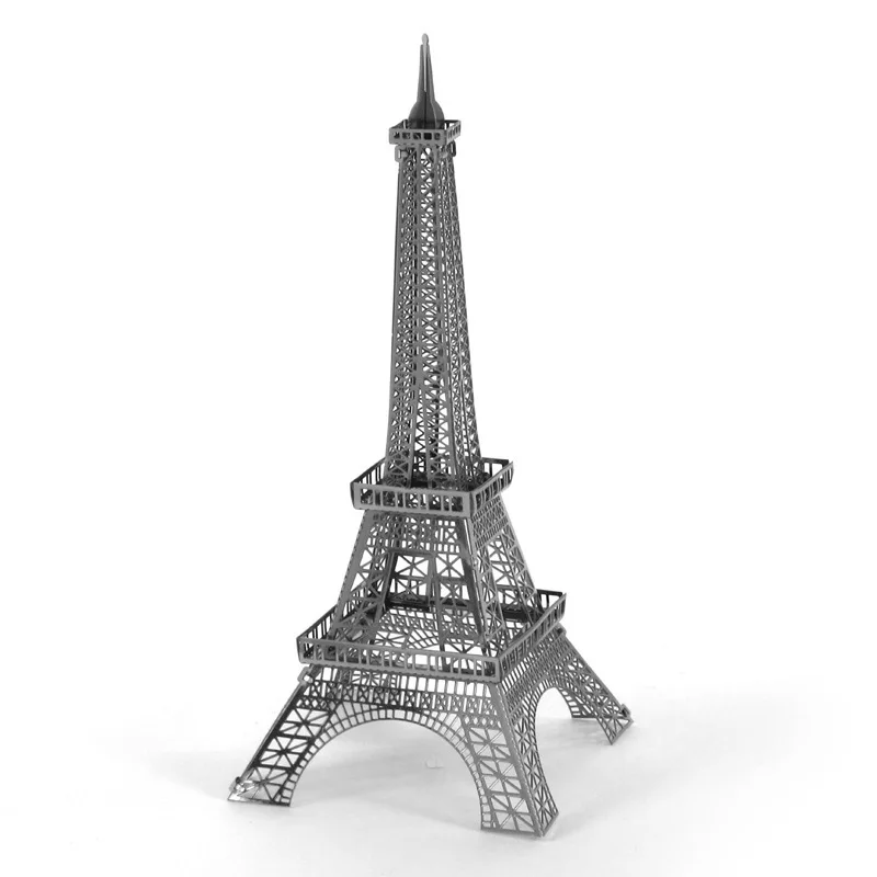 

3D Puzzle Paris Tower Model Three-dimensional Metal Jigsaw DIY Assembly Model for Kids Adults Miniature Landscape Gift