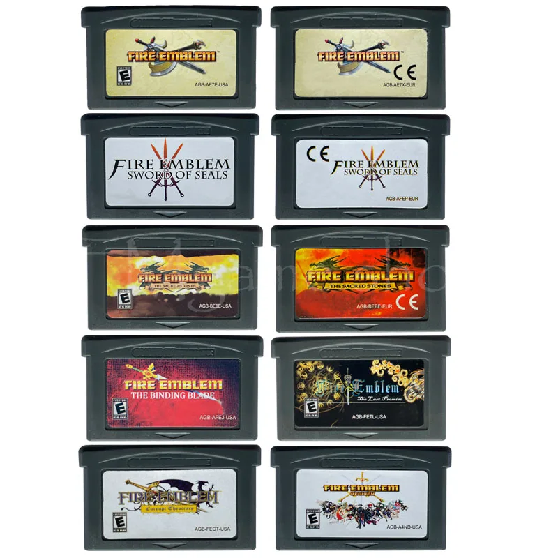 Картридж для видеоигр картридж игровой консоли 32 бит игр GBA с эмблемой огня