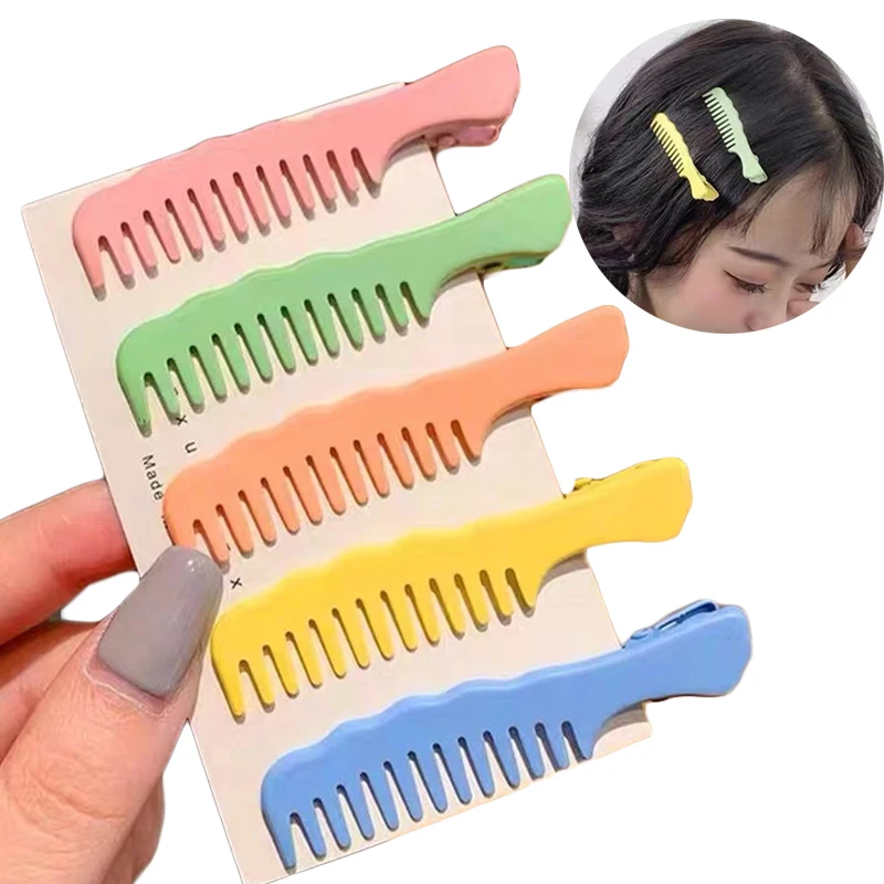 

Маленькая Заколка-гребень в Корейском стиле для женщин и девушек, Милая женская челка, заколка-Пряжка, модные аксессуары для волос
