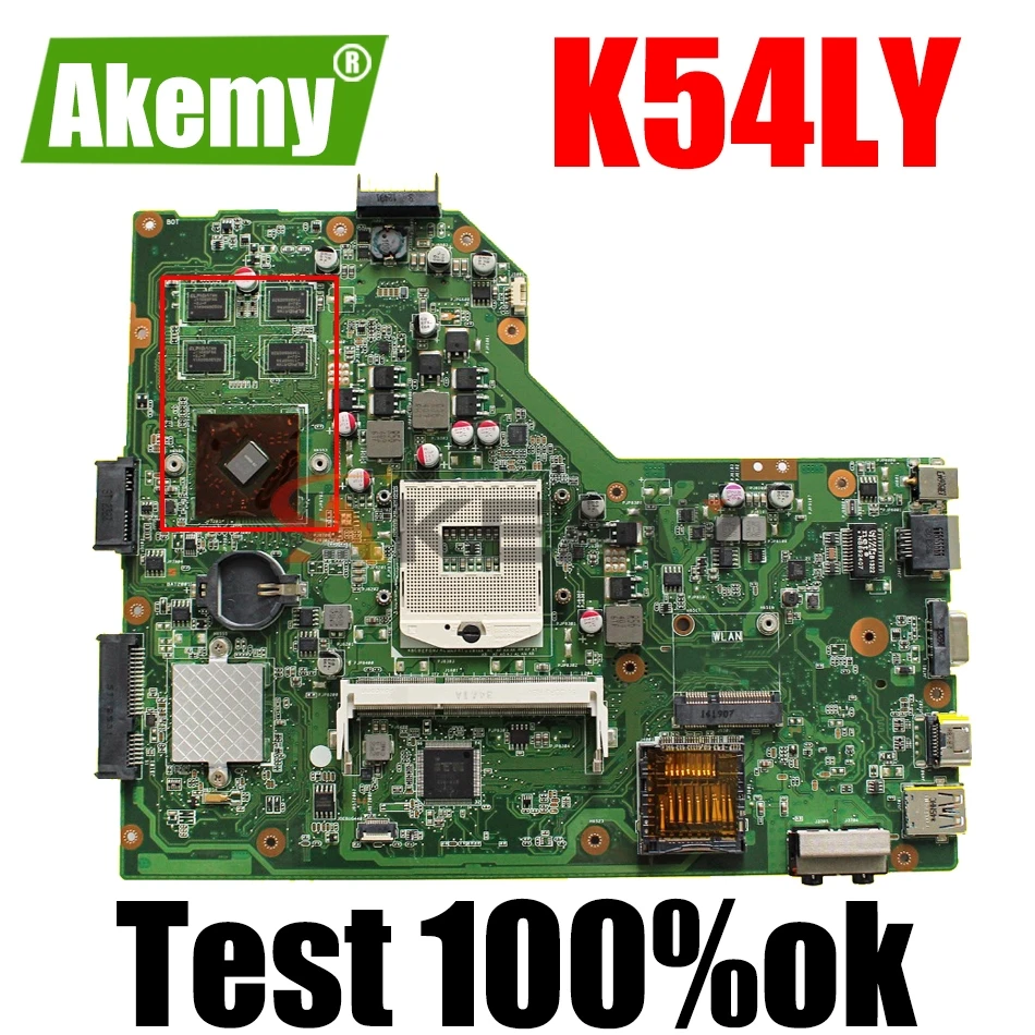 

AKEMY K54LY Laptop Motherboard For ASUS K54LY K54HR X84H Original Mainboard REV2.1/2.0 PM