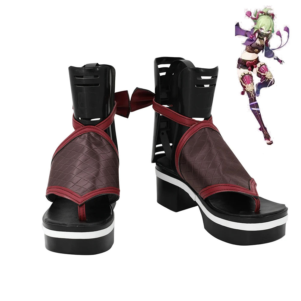 

Genshin Impact Kuki Shinobu Shoes Cosplay Women Boots Ver. 2